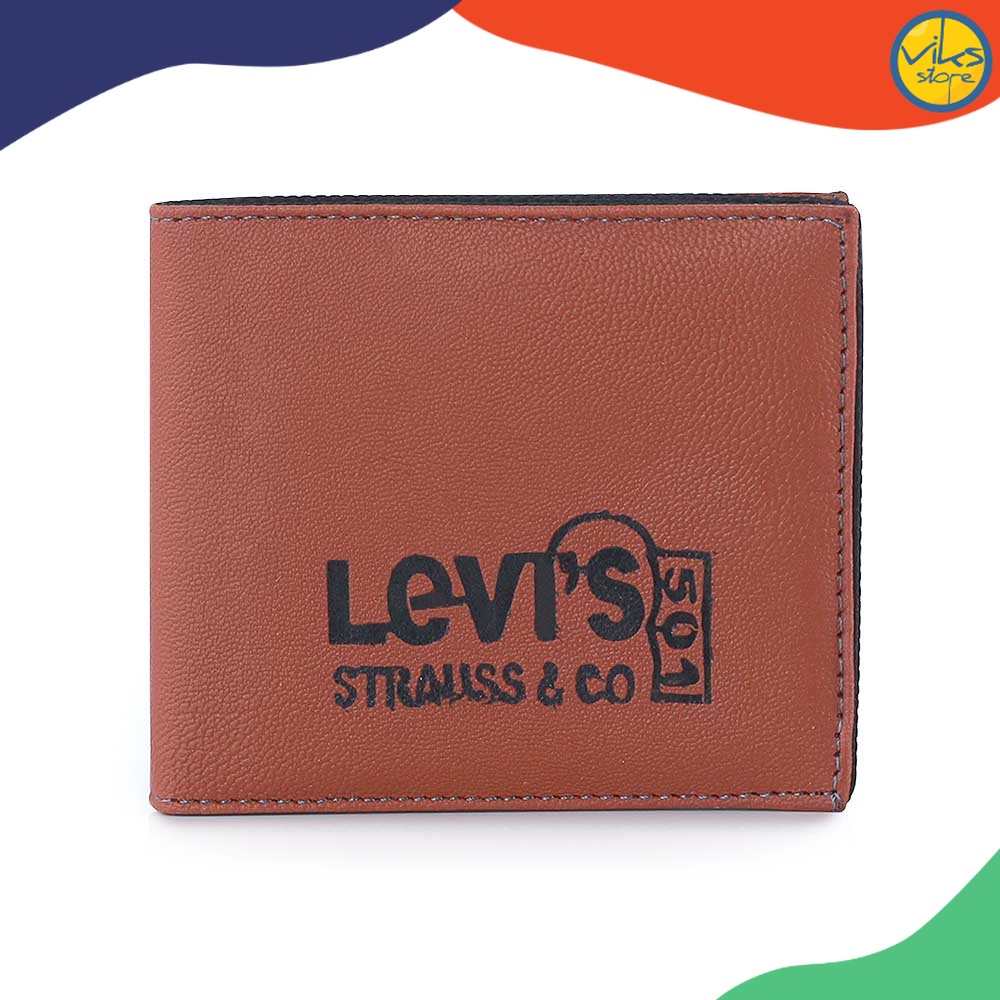 Dompet Lipat Pria Cowok Cowo Laki Laki Distro Pria Bahan Kulit Sintesis Dompet Pria Levis