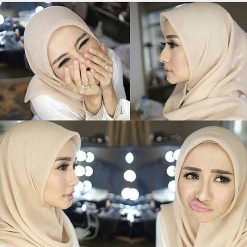 HARGA TERMURAH JILBAB BELLA SQUARE SEGI EMPAT / HIJAB BELLA SQUARE TERBARU WARNA TERLENGKAP-Cream