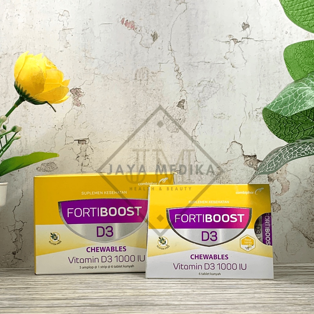 Forti Boost D3 Isi 6 Tablet Kunyah Rasa Vanilla - Suplemen Vitamin D3