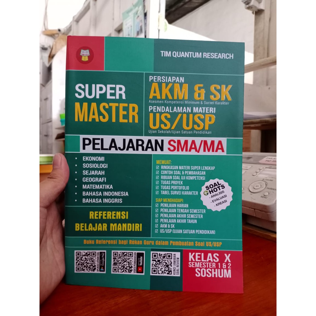 BUKU SOSHUM 2021 / BUKU AKM SMA / SUPER MASTER PERSIAPAN AKM & SK DAN US USP SMA MA KELAS 10
