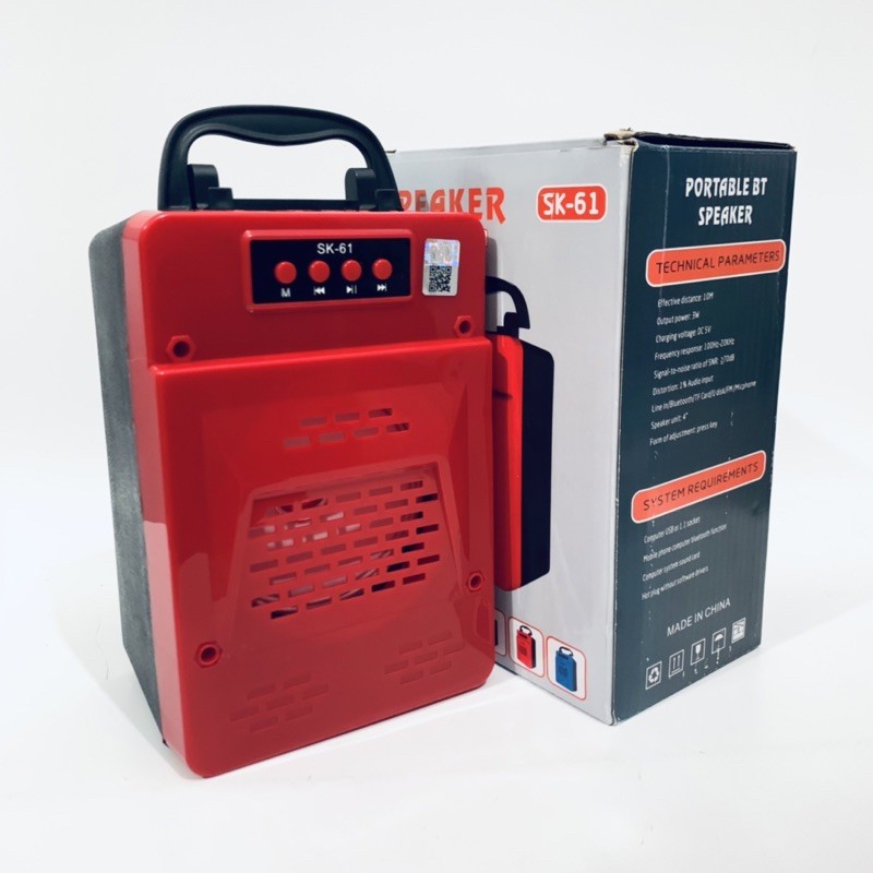 Speaker Bluetooth SK 61 LED + Standing hp