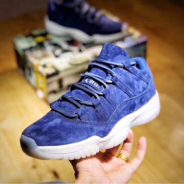 nike air jordan 11 blue suede