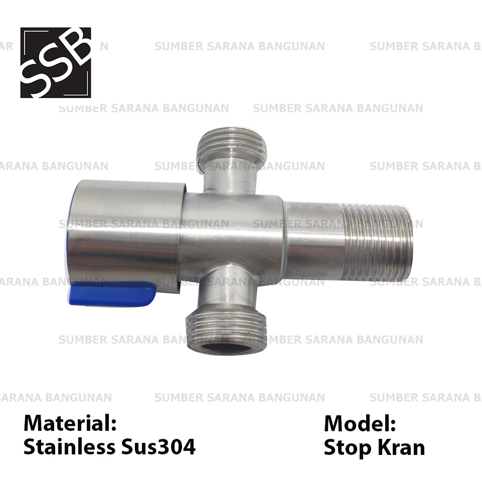Stop Kran Double Stainless SUS 304 / Stop Keran Dobel SUS304