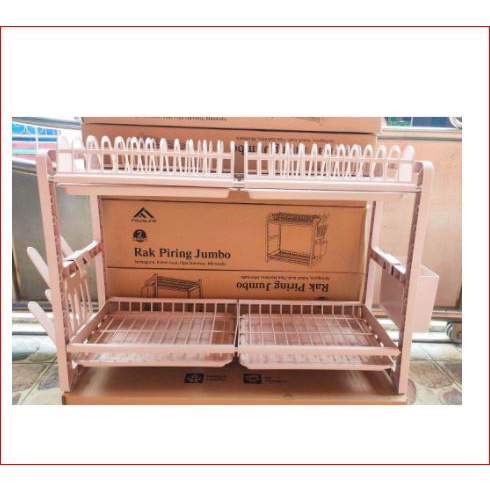 [4000gr] T546 | ( Rak Fawsline BESAR ) Rak Piring Fawsline 2 tingkat