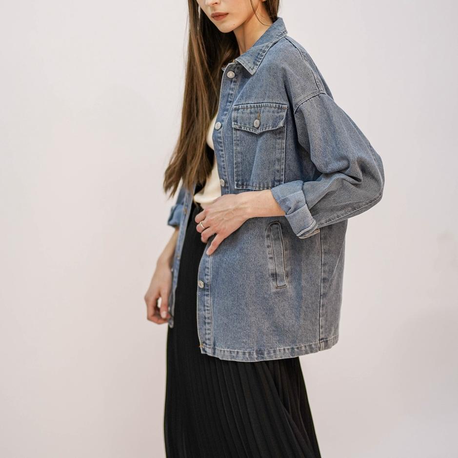 Ready This Is April Jaket Jeans Wanita Yerin Outer Denim Jackets 181704