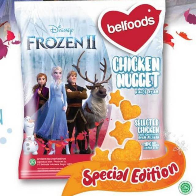 

Belfoods Frozen ll Chicken Nugget 400gram/Naget Ayam Frozend