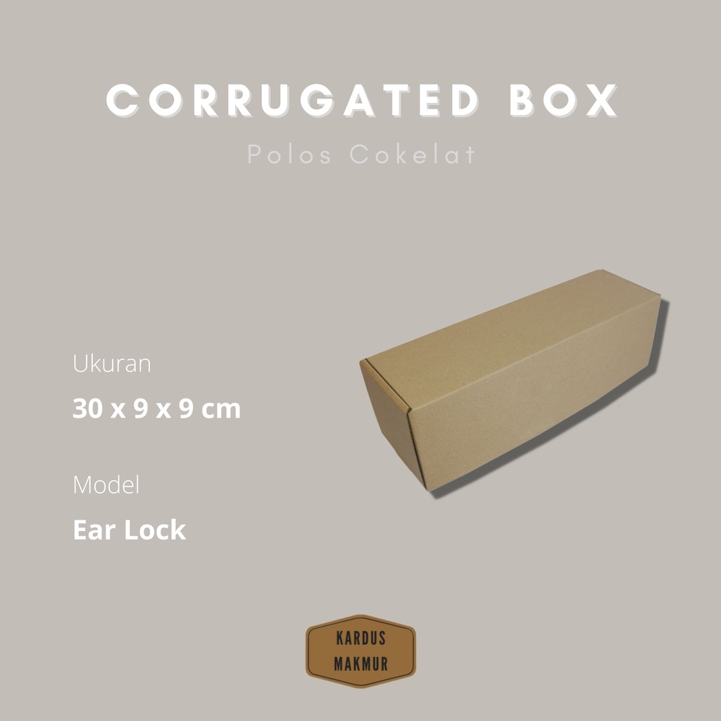 

size 30x9x9 cm , Box Earlock eflute premium cocok untuk packaging box kue gulung, bolu, & clothing