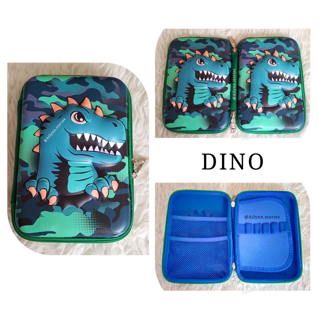 AS Kotak tempat pensil hardcase Anak-anak Timbul 2D/3D bahan Import