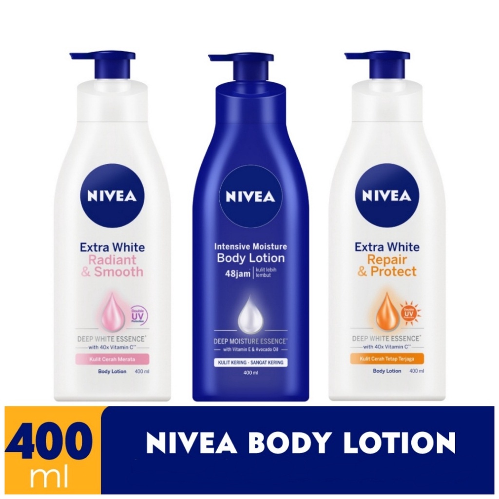 Nivea Body Lotion Intensive Moisture | Extra Bright Super Food 380ml