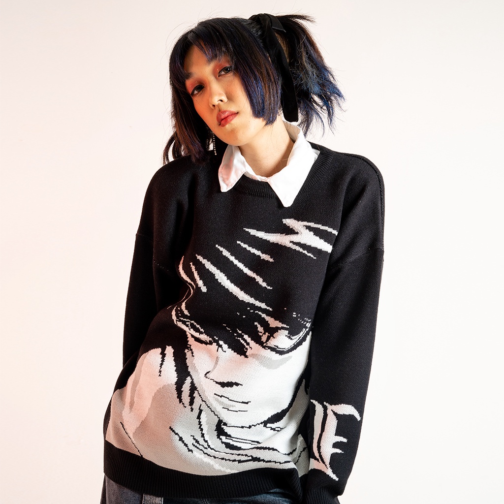 Yesyou Lawliet Black Oversized Knitwear