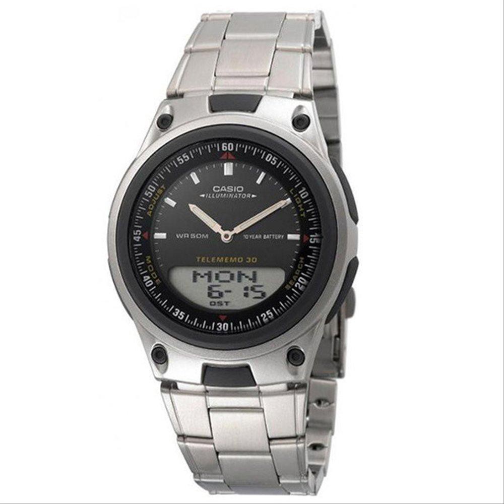 Ready Casio Jam Tangan Pria Casio AW-80D-1AVDF Illuminator Telememo Stainless Steel Limited