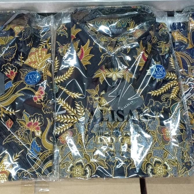 kemeja Alisan lengan pendek batik 16.5 - 17.5
