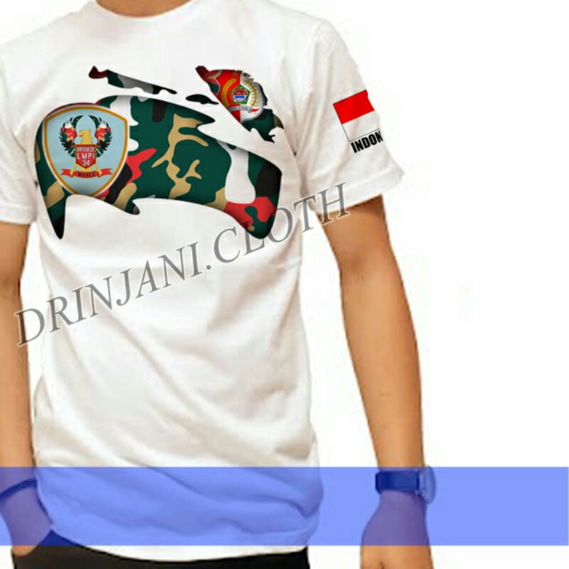kaos baju ormas / lmp / lmpi / laskar merah putih indonesia / loreng / design sendiri / custom nama 