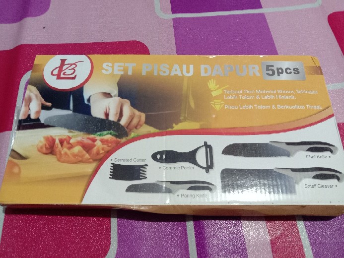 Pisau Batu Maifan Tajam Set 5in1 Set Dapur Lengkap Plus Kupasan Homewallpapershop