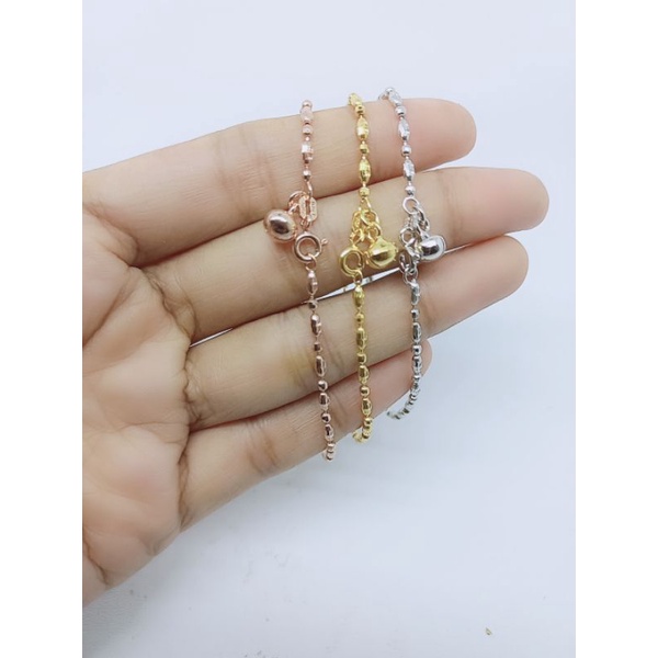 GELANG PERAK 925 ASLI LAPIS EMAS/GELANG BIJILUNA UKIR+1BEL/GELANG ASLI SILVER/GELANG FASHION WANITA