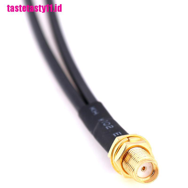 【TTID】15cm sma female to 2 x ts9 male plug y splitter combined pigtail cable rg