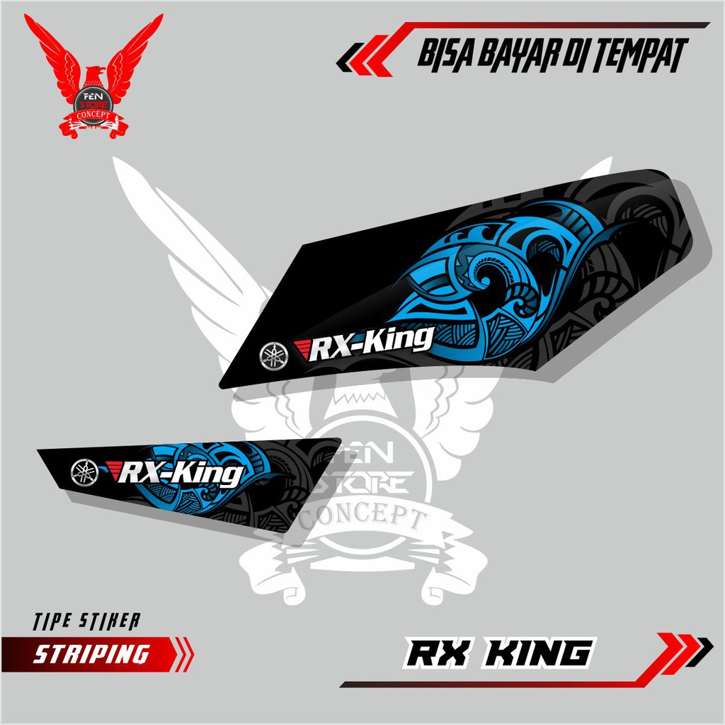 Stiker striping Rx king Variasi list Body Rx King 2004 2008 Triball Variasi Motor RX KING