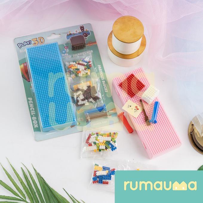 

populer] RUMAUMA Pencil Case Blocks Kids Tempat Kotak Pensil Mainan Anak Murah