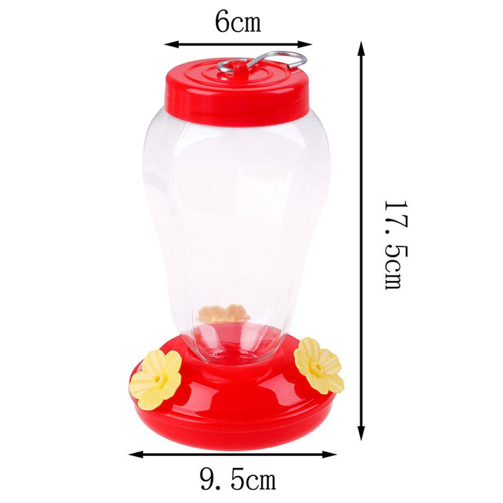 REBUY Rebuy Hummingbird Feeder Plastik Otomatis Dengan Pengait Perlengkapan Burung Botol Nuri Teras Tempat Makanan