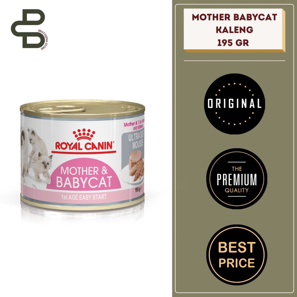 ROYAL CANIN MOTHER &amp; BABY CAT WET FOOD / KALENG MAKANAN BASAH KUCING 195GR