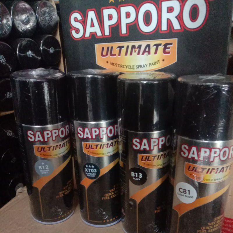 Paket Lengkap Bunglon Sultan Saporo SAPPORO ULTIMATE XT03 Sultan Bunglon B12 B13 Cat Semprot Spray M