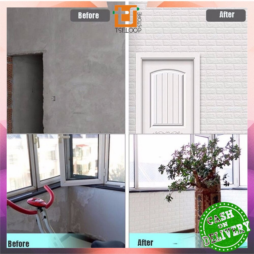 OFM-C206 Wallpaper Dinding Foam 3D Kecil Motif Batu Bata / Walpaper Stiker Dinding Dekorasi Kamar-4