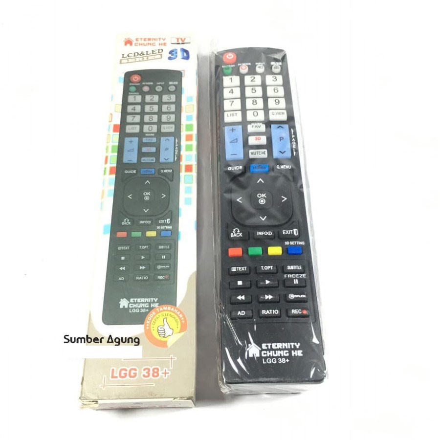 Remote TV LCD LED Series Remot Chung He LGG38 38+ Universal Panjang