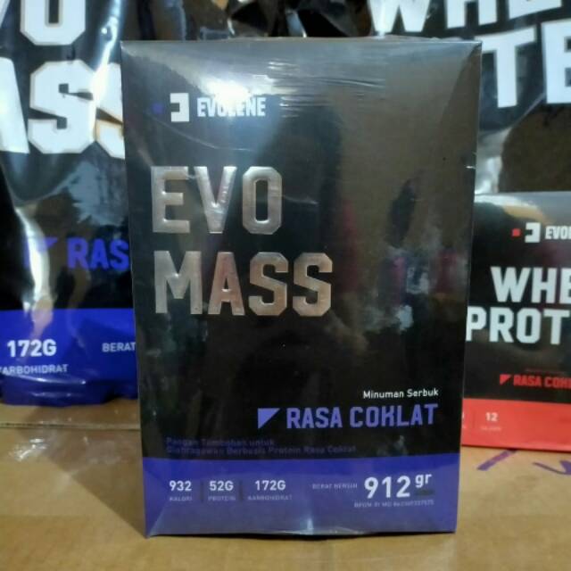 Evolene mass gainer / evomass 2lbs / evomas 912 gram / evomass solo / evomass kartasura