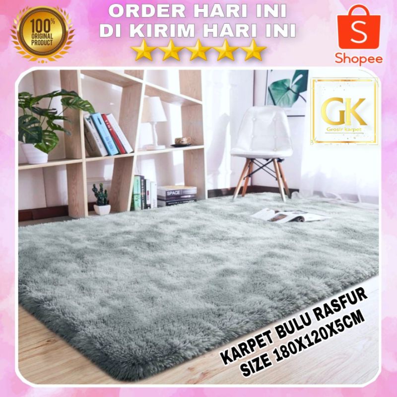 karpet bulu rasfur uk 180x120x5cm