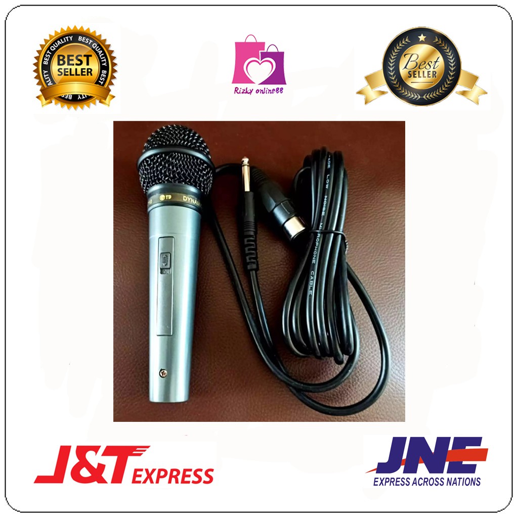 Rizkyonline88 mic karaoke , mic kabel , microphone twindog TD-710