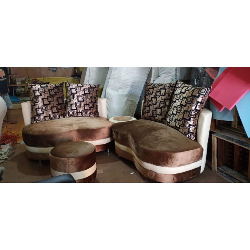PROMO SET KURSI SOFA 221 + Meja Kaca Minimalis Khusus Surabaya / Sidoarjo