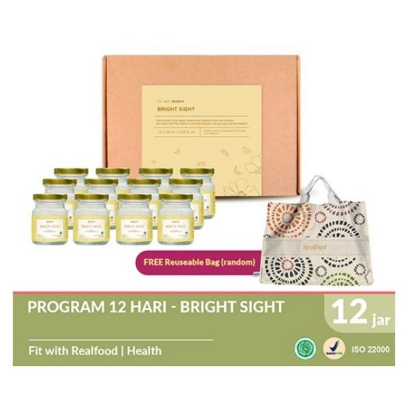 

New!! Realfood Bright Sight Free Reuseable BAG minuman sarang walet
