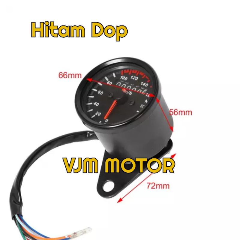 Spidometer speedometer indikator LED Stelan 6 fitur 12 Volt LED warna