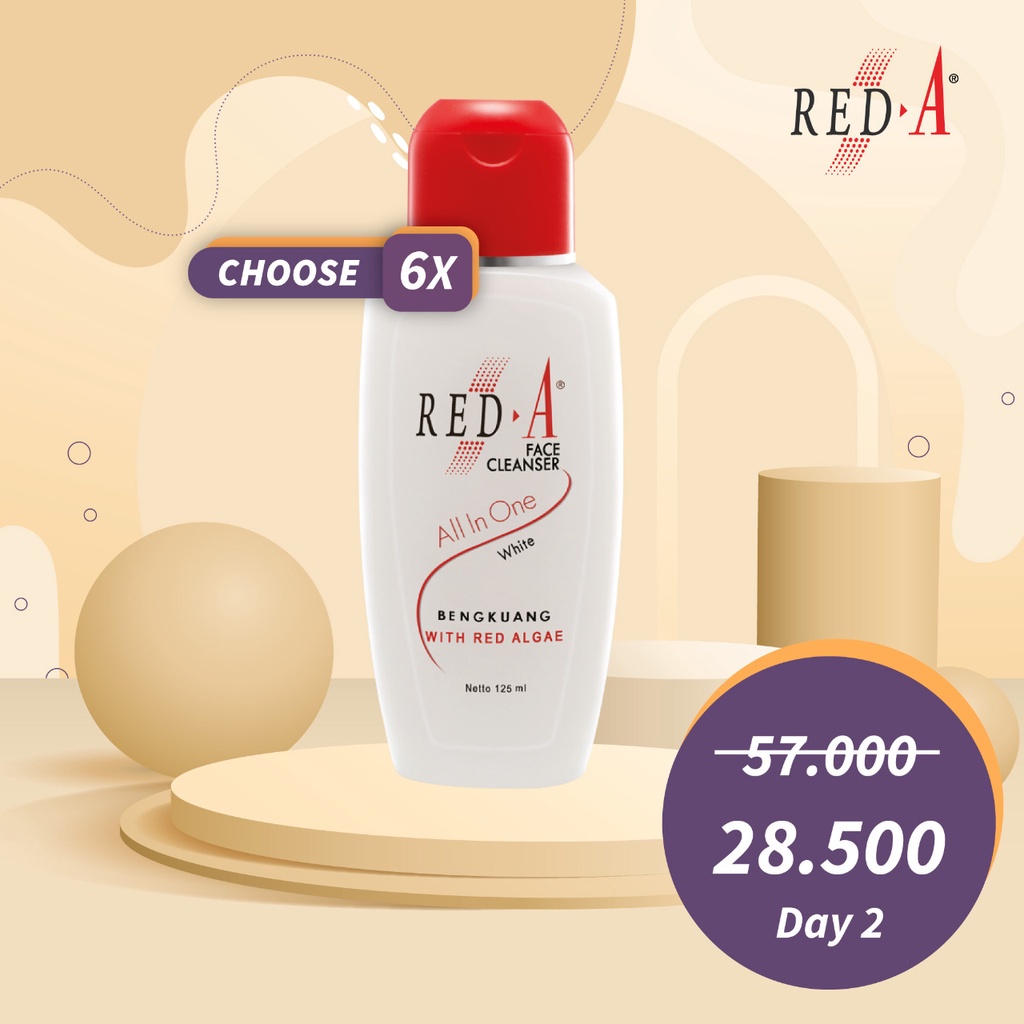 Paket 6 Red-A Face Cleanser All in One