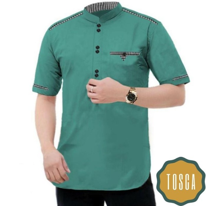 Baju Koko Barhi Tojiro Gus Azmi Bahan Toyobo Premium Halus Adem Lembut - -Tosca, L
