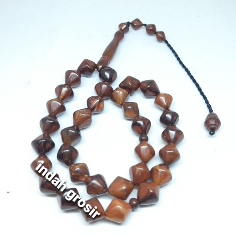 TASBIH KAYU KOKAH WAJIK COKLAT 8MM 33BUTIR