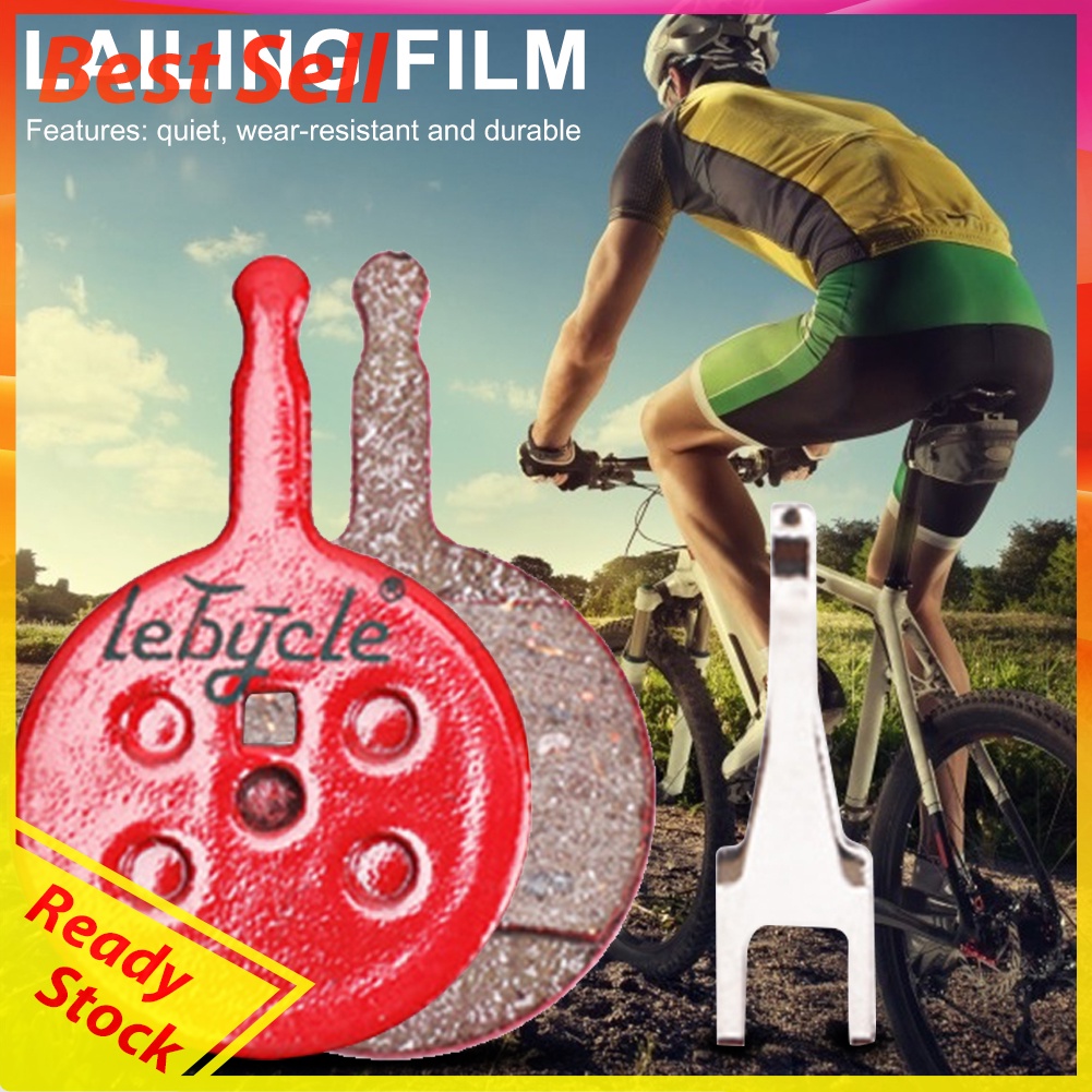 LEBYCLE 1 Set Semi-Metallic Bicycle Brake Pads Quiet Bike Disc Brake Pad