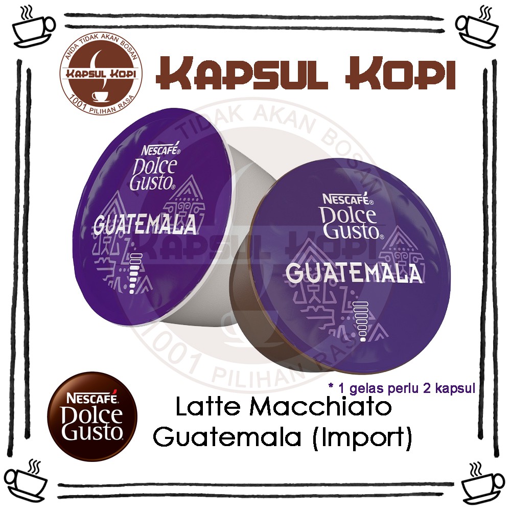 

Ecer Latte Macchiato Guatemala Kapsul Kopi Nescafe Dolce Gusto Import Coffee Capsule