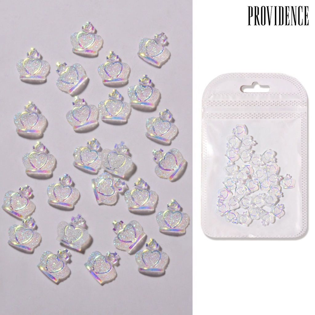 Providence 30Pcs/Pack Nail Decorations Crown Animal Shape Flat Bottom Resin Nail Art Rhinestones Jewelry for Nail Design