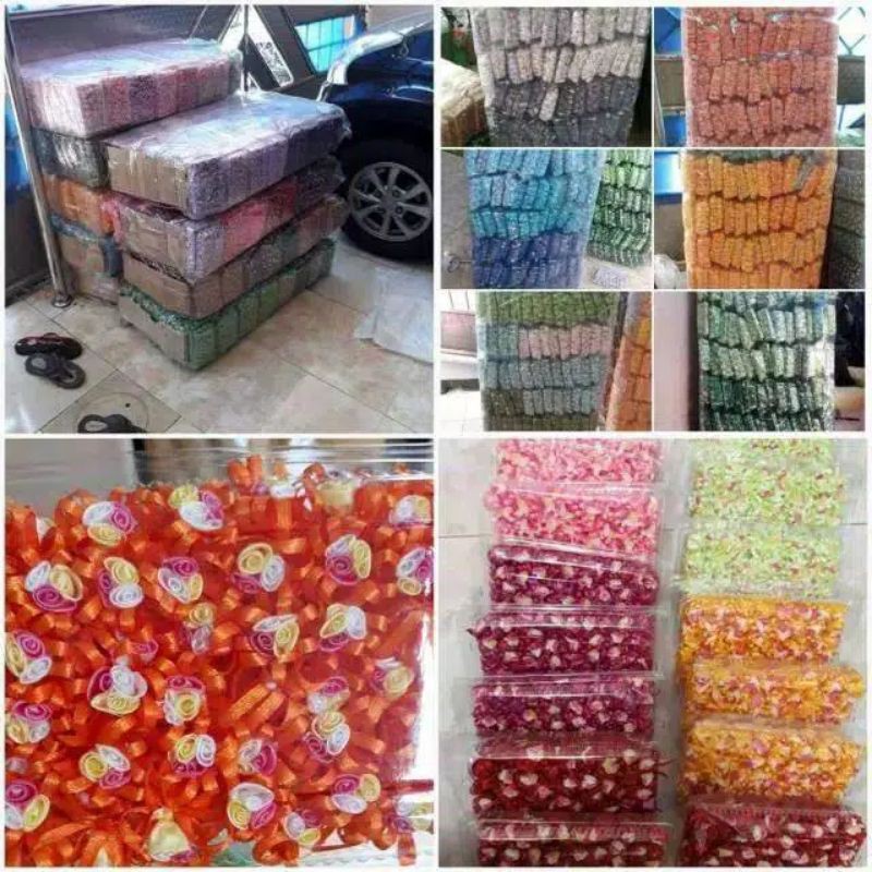 Hiasan Bunga Souvenir Bunga Organdi isi 12pcs