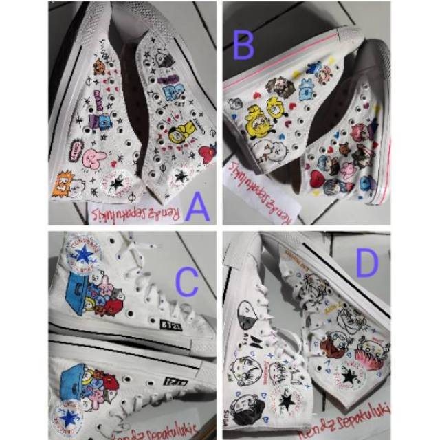 Sepatu Lukis BTS/BT21 Custom
