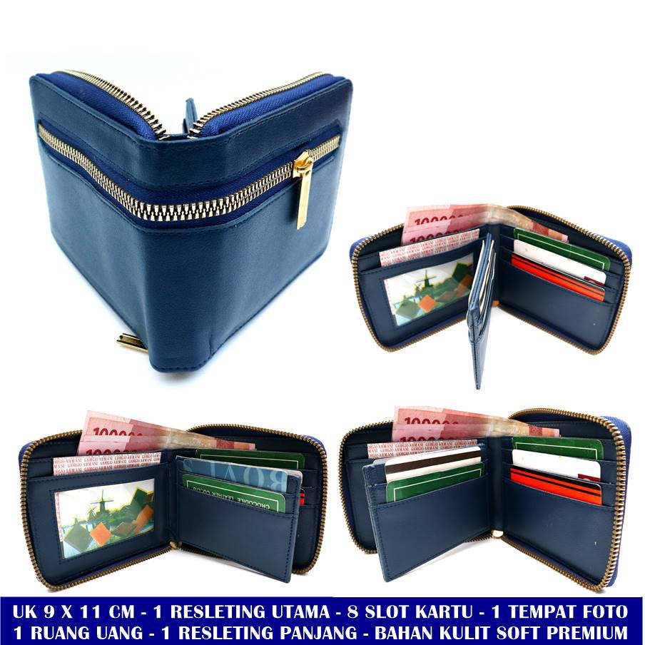 Dompet Murah Kartu Pria Resleting Italys