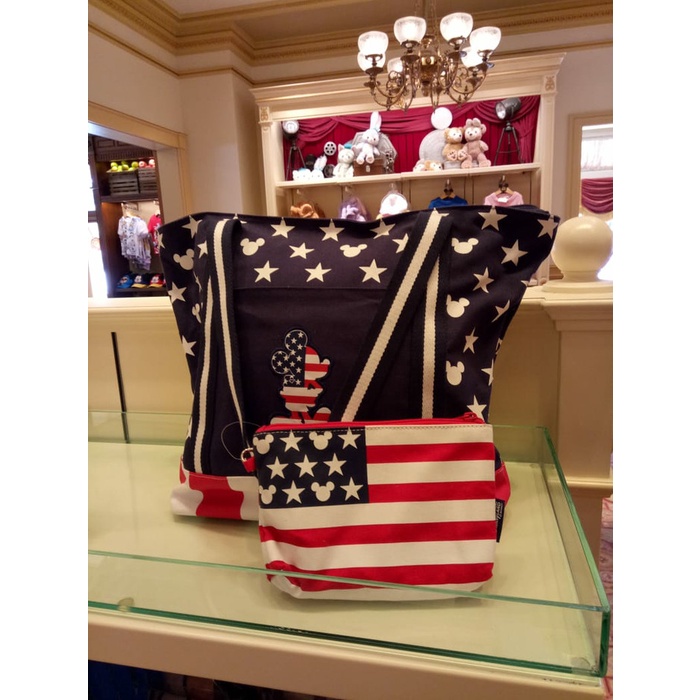 Terlaris 0404 Tote bag mickey mouse free pouch original disneyland hongkong