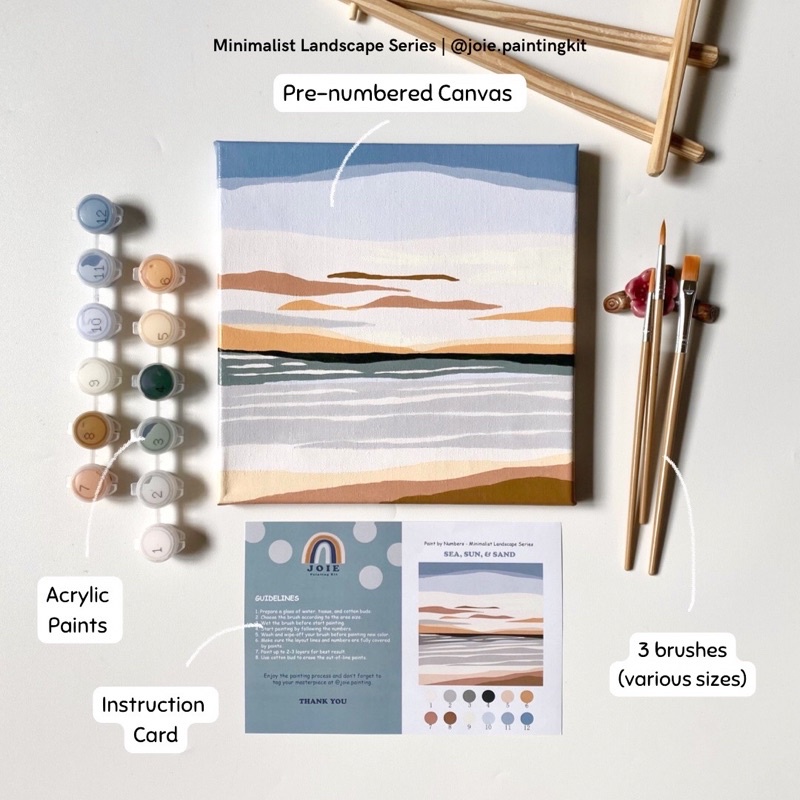 

PAINT BY NUMBER JOIE SEA SAND SUN