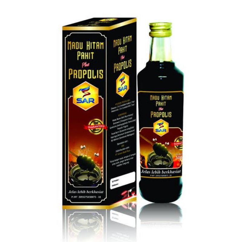 Madu Hitam Pahit + Plus Propolis SAR 500 gr ORIGINAL-BPOM