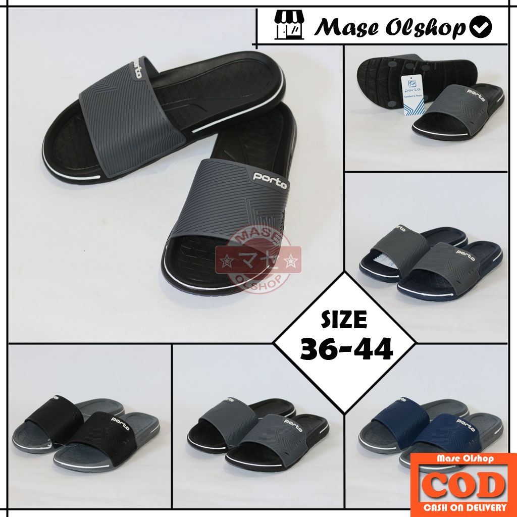 Sandal Slop Pria Sandal Slide Porto 1041M