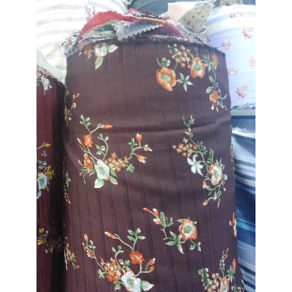 Bahan kain meteran Plisket motif St443Ddm harga per 0,5 meter