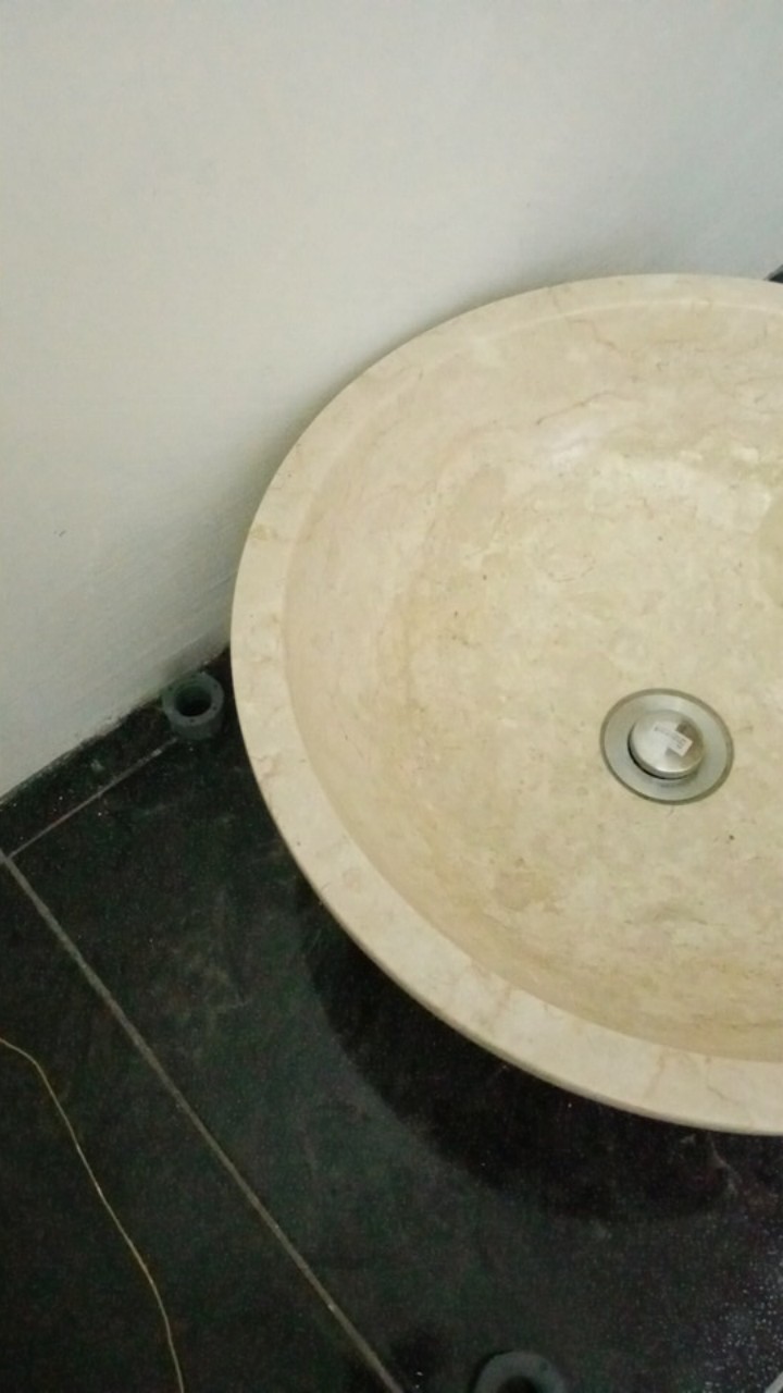 Wastafel Marmer Bulat Halus Kilap Untuk Taman Dapur Toilet Teras Batualam Asliapik Tulungagung