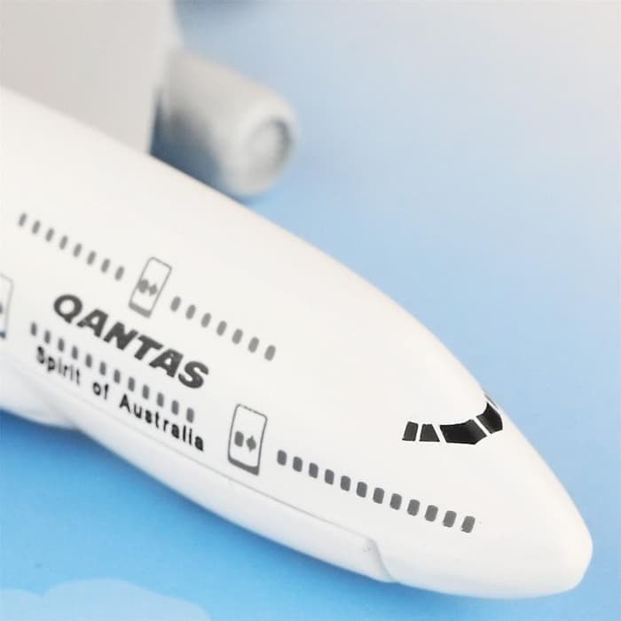 New Item! MINIATUR DIECAST PESAWAT QANTAS AIRLINES PAJANGAN HIASAN PESAWAT Baru!