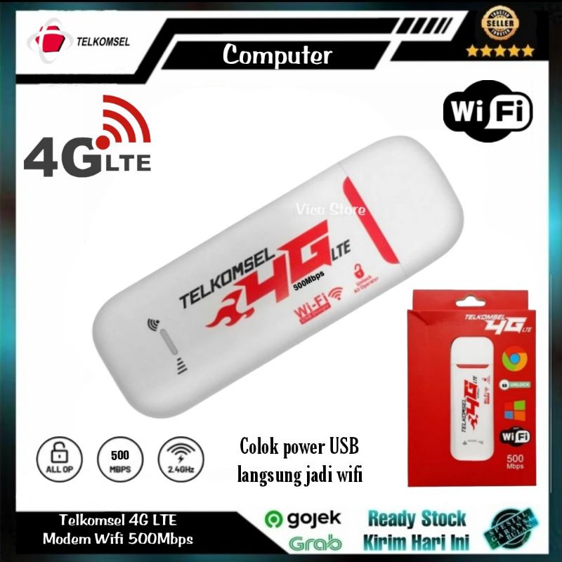 Modem Wifi MiFi K5188 USB Dongle 4G LTE Telkomsel 500Mbps Unlock All GSM Operator